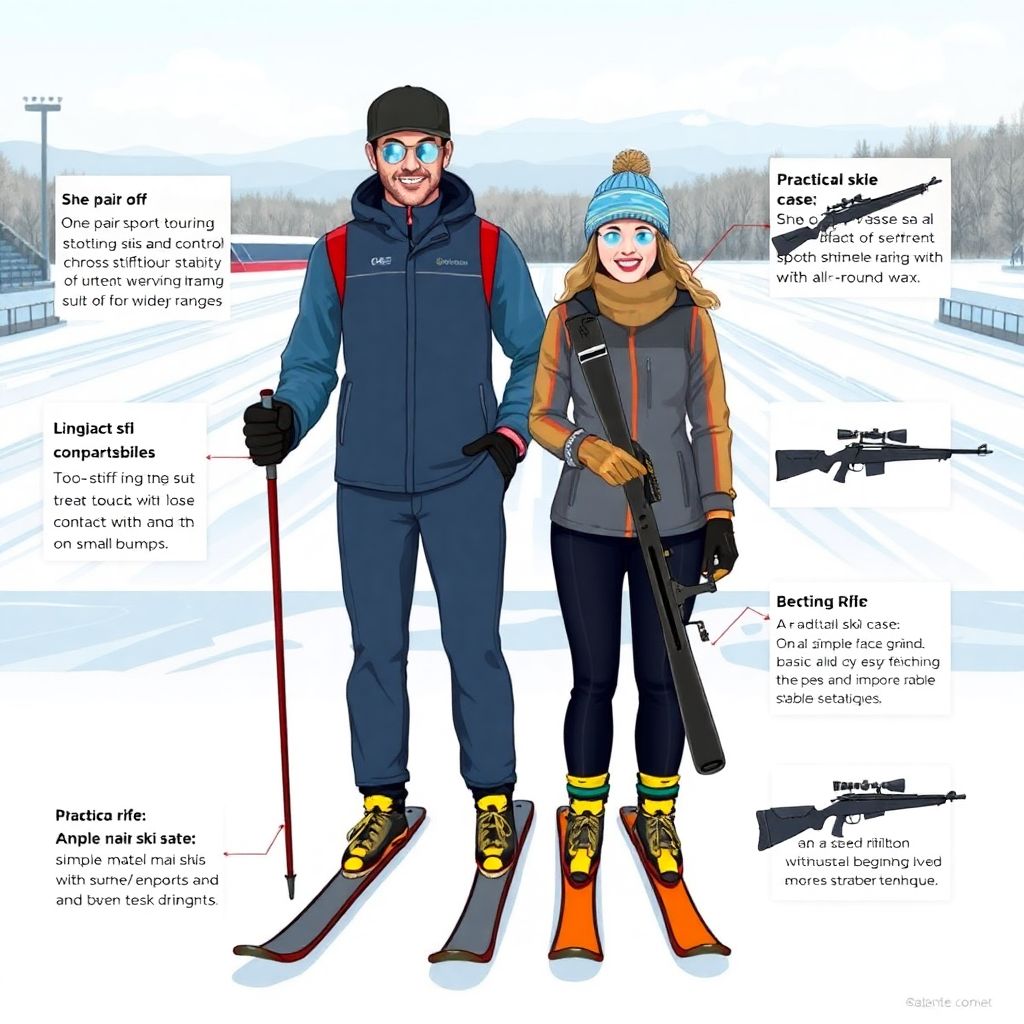 Подбор экипировки для любительского биатлона: лыжи, винтовка, одежда и защита